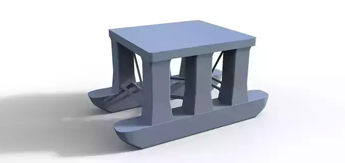 Basic structure of oil rig or SBX-1 3D print model