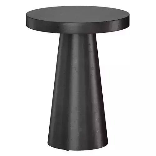 Willy Charcoal Pedestal Side Table by Leanne Ford