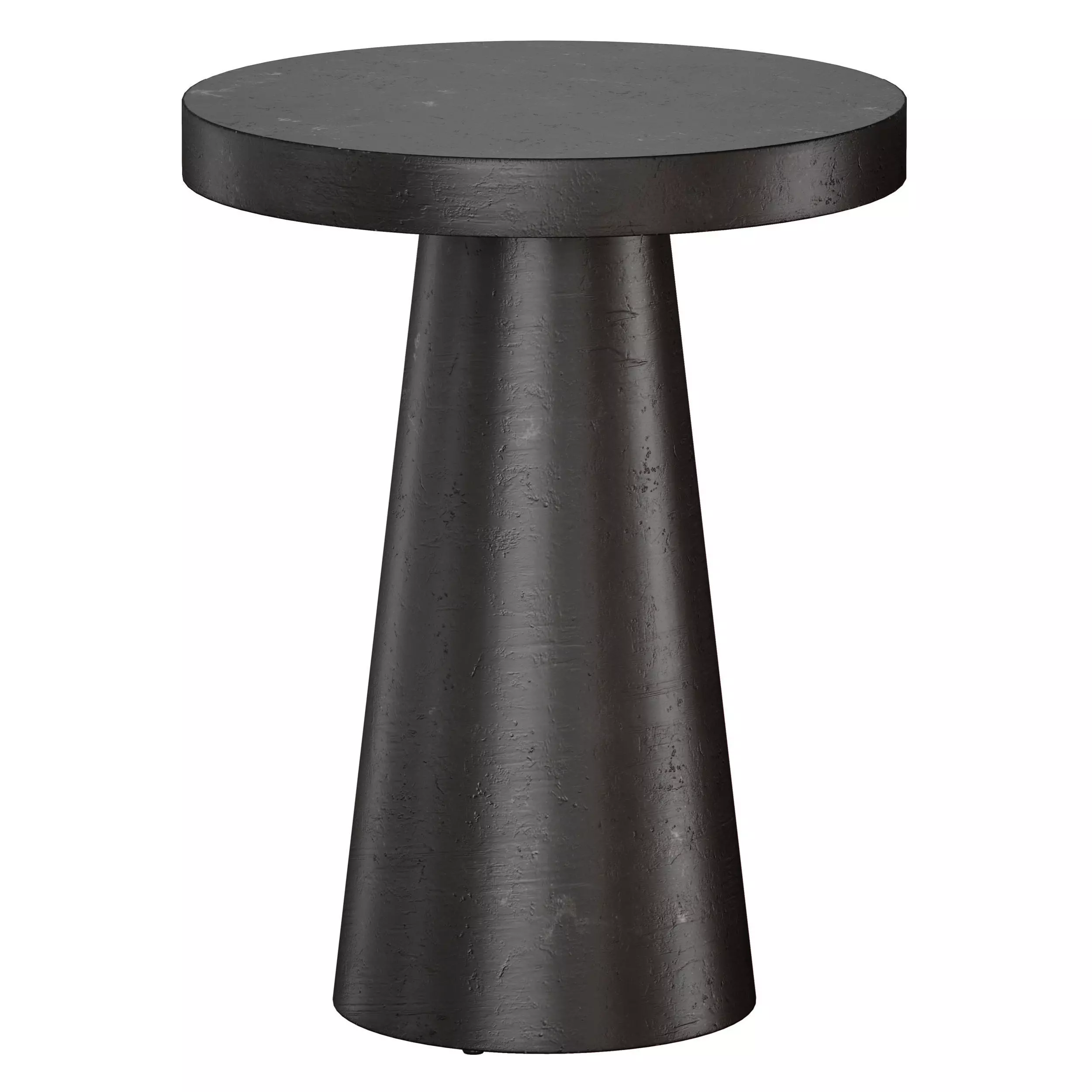 Willy Charcoal Pedestal Side Table by Leanne Ford 3D model_0