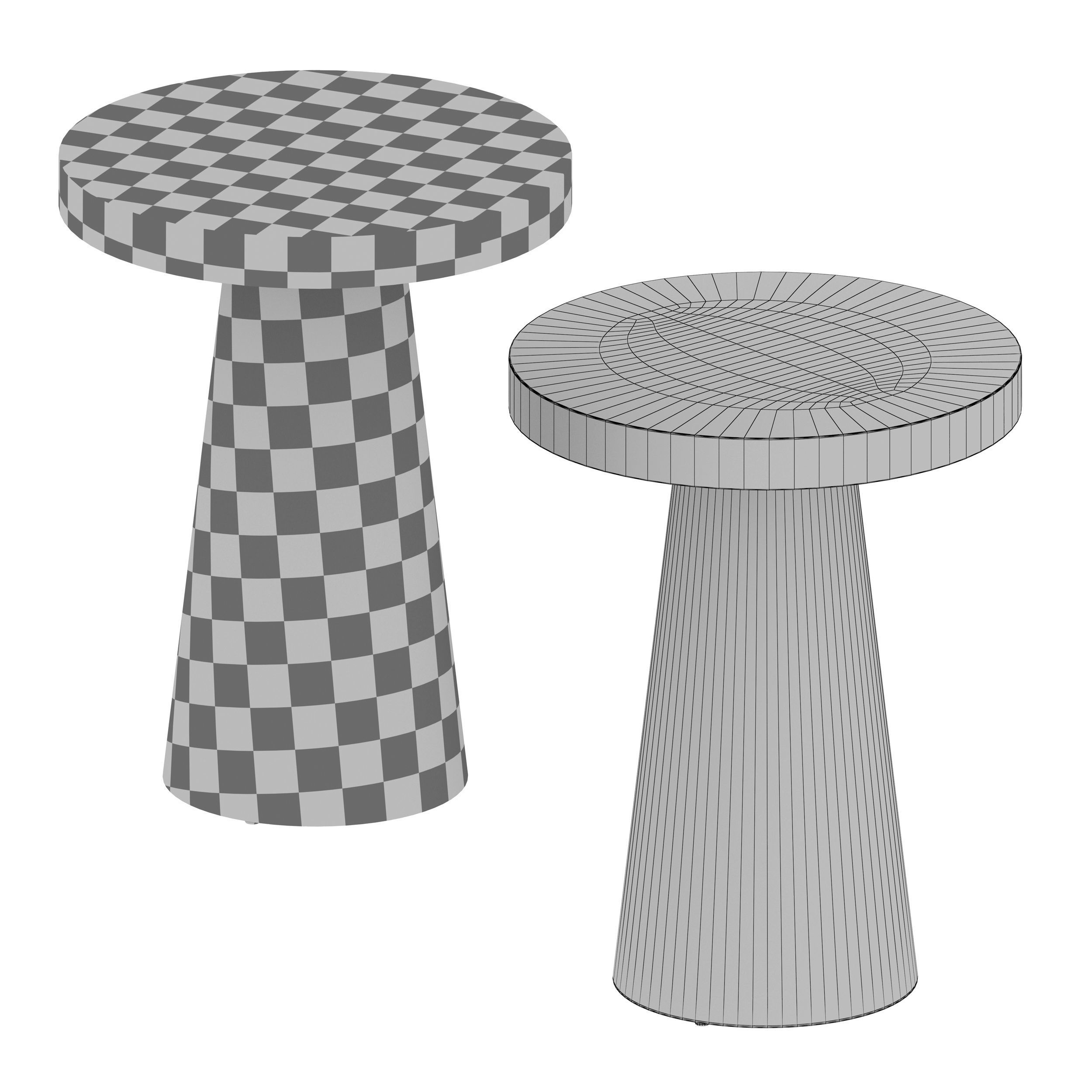 Willy Charcoal Pedestal Side Table by Leanne Ford 3D model_9