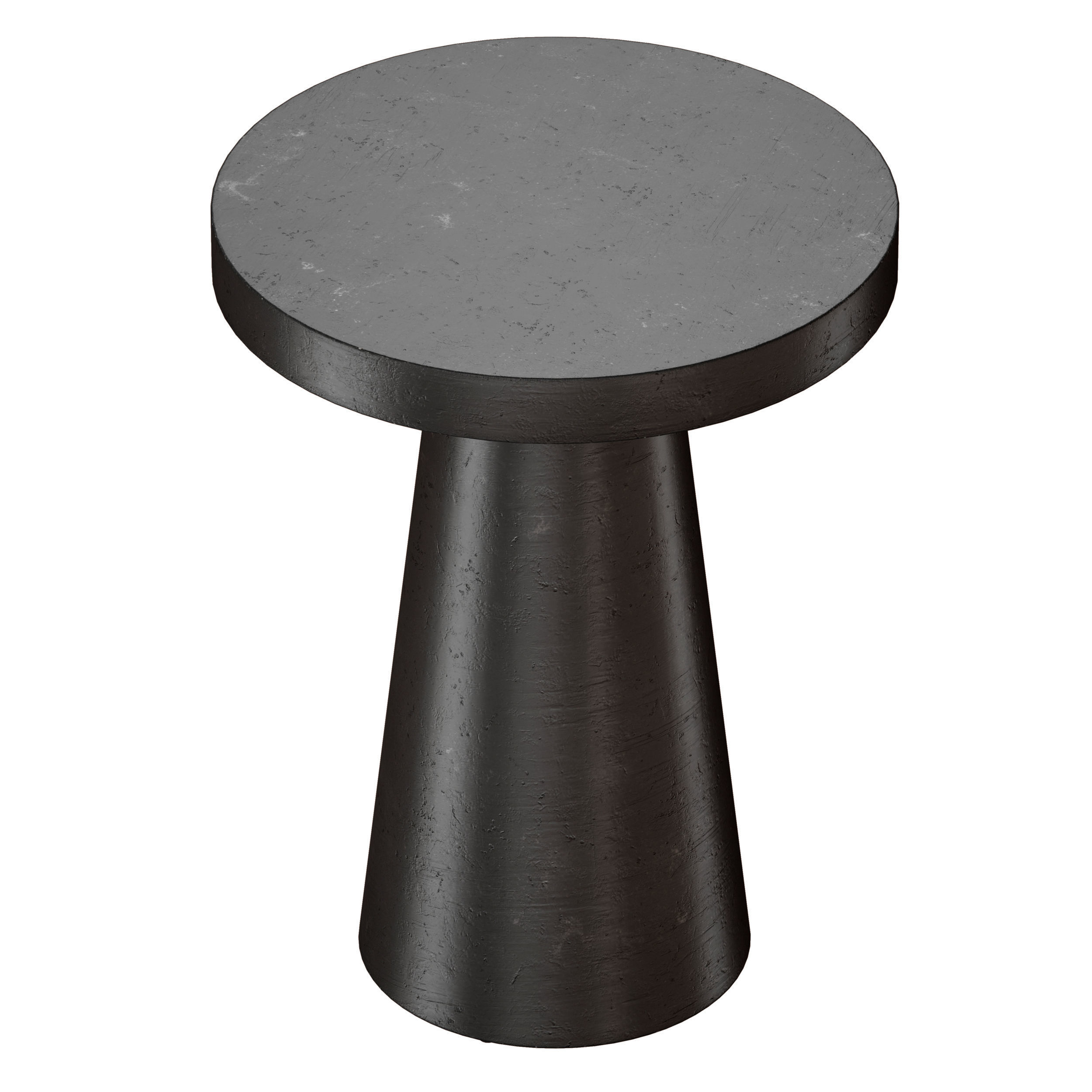 Willy Charcoal Pedestal Side Table by Leanne Ford 3D model_1