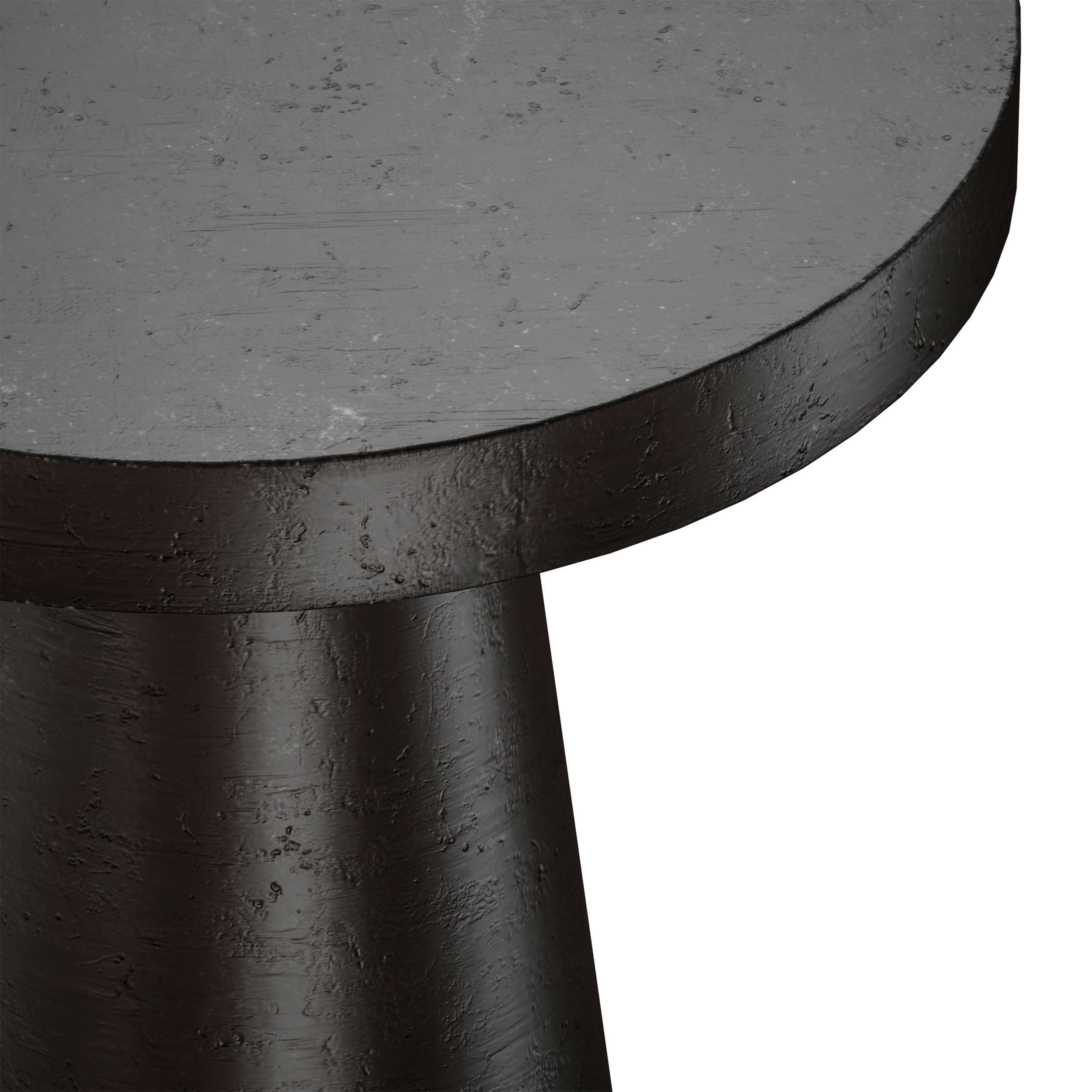 Willy Charcoal Pedestal Side Table by Leanne Ford 3D model_7
