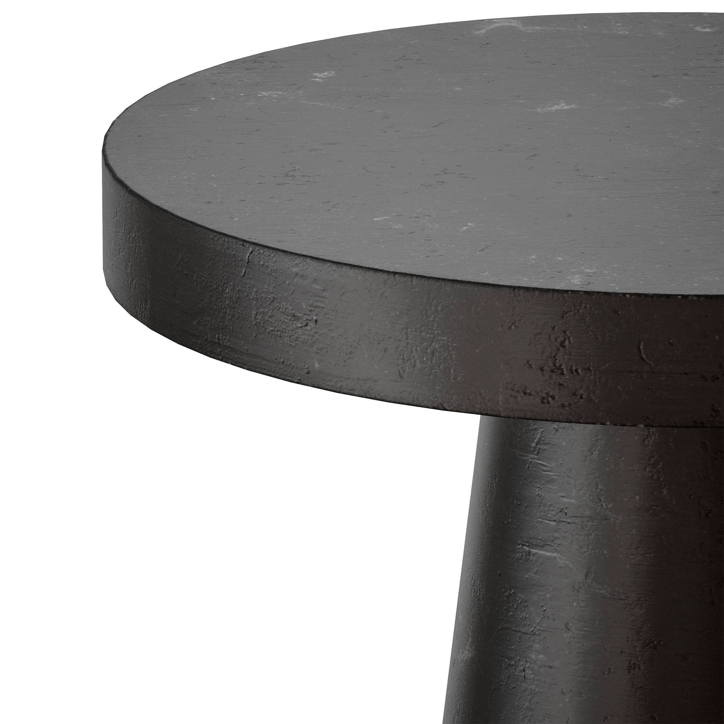 Willy Charcoal Pedestal Side Table by Leanne Ford 3D model_8