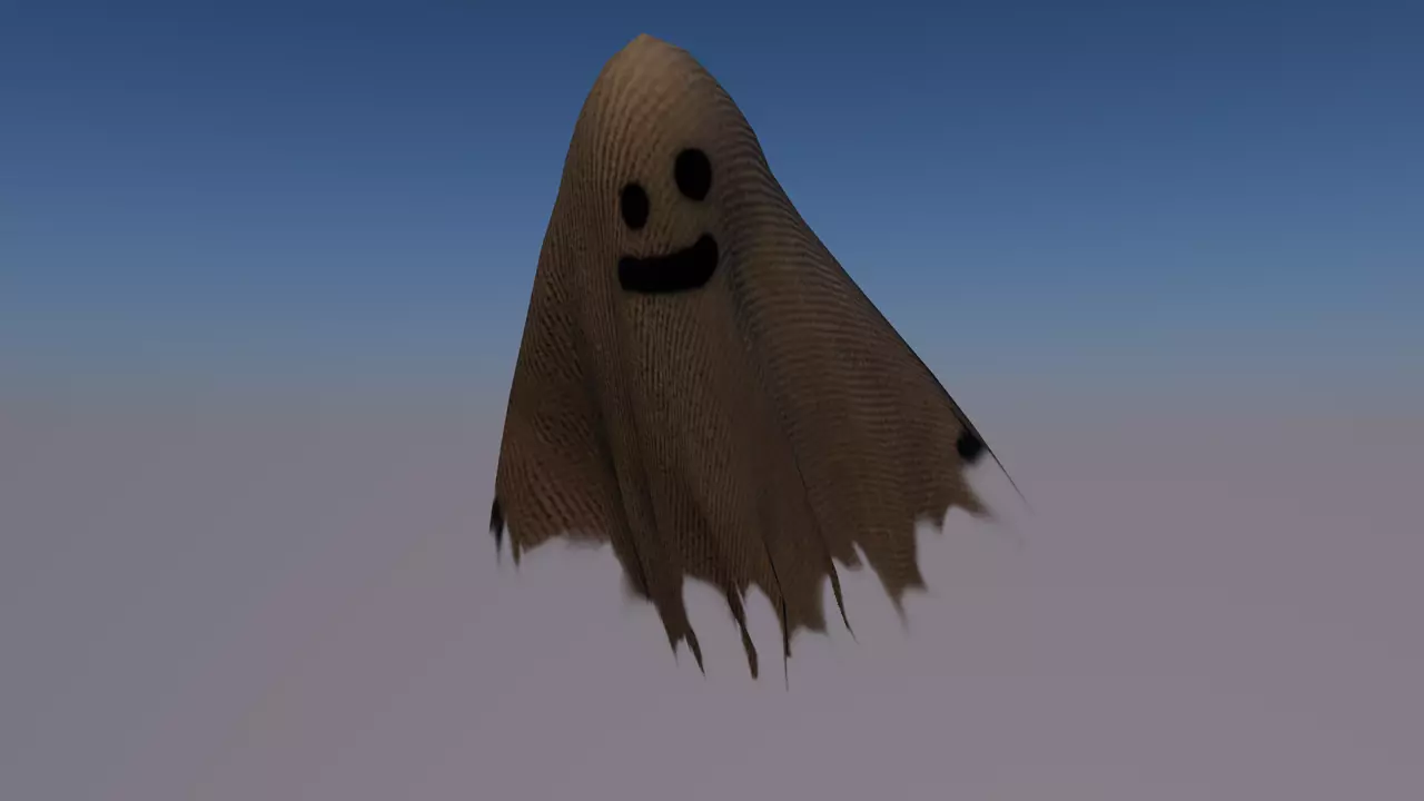 Ghost animations Low-poly 3D model_0