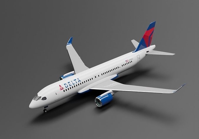 Airbus A220-300 Delta Livery 3D model