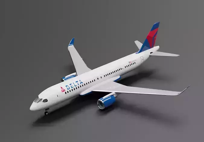 Airbus A220-300 Delta Livery 3D model