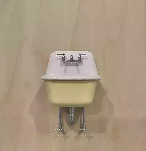12th Scale Utility Sink 3D Print Model for Dollhouse Miniatures 3D print model
