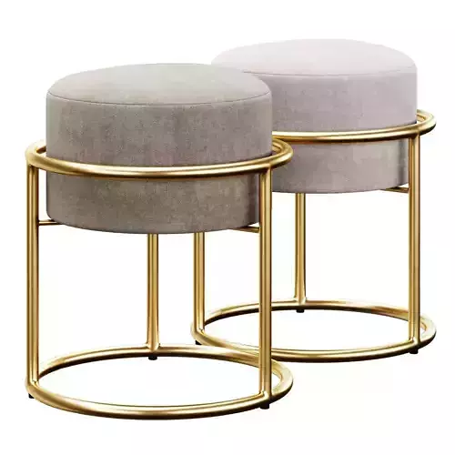 Round ottoman by Utteis