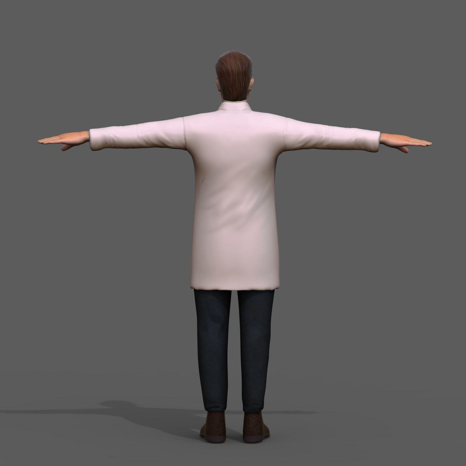 cartoon character man Low-poly 3D model_5