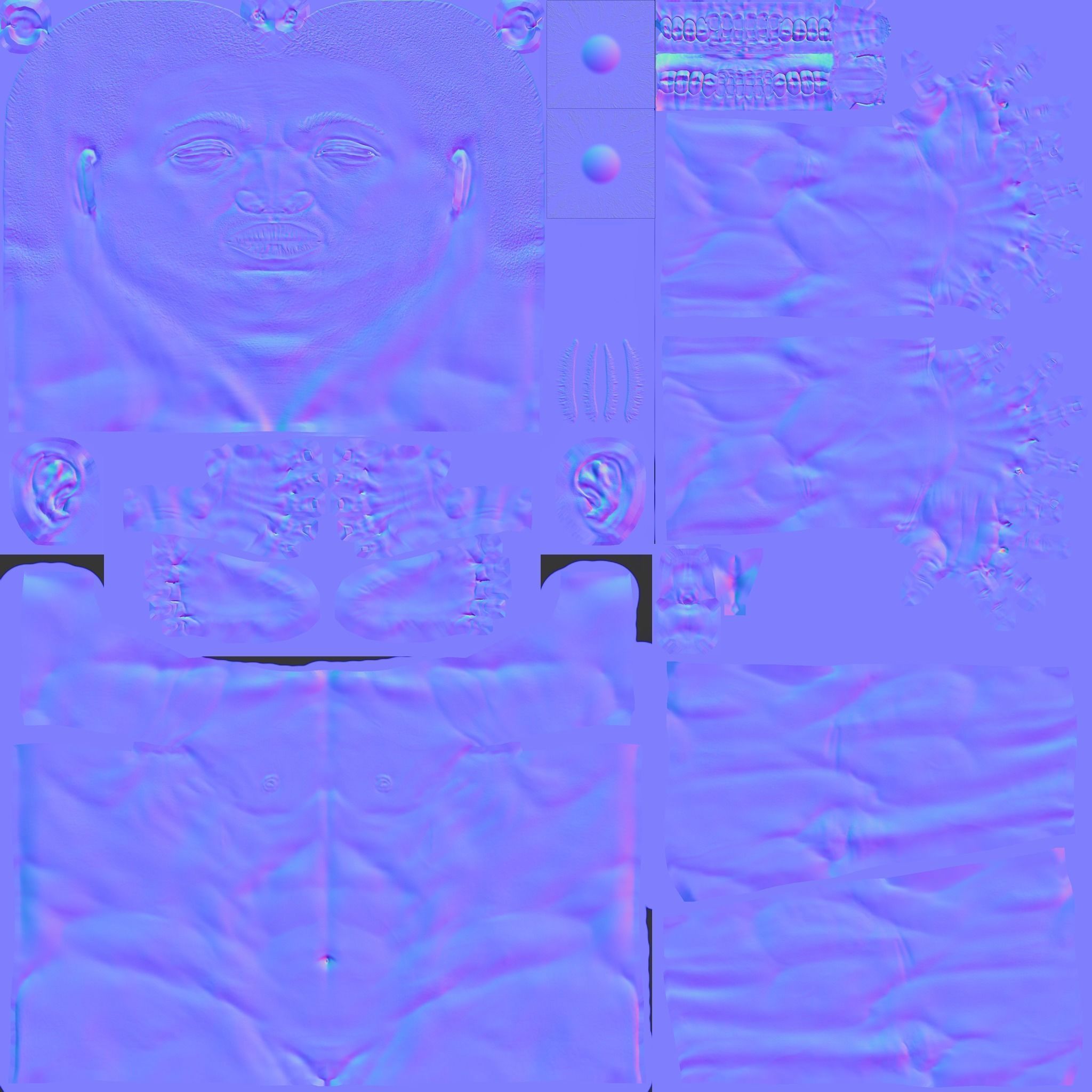 cartoon character man Low-poly 3D model_6