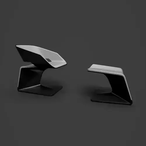 Steiner Ora-Gami Chair with Footrest by Ora Ito 3D model