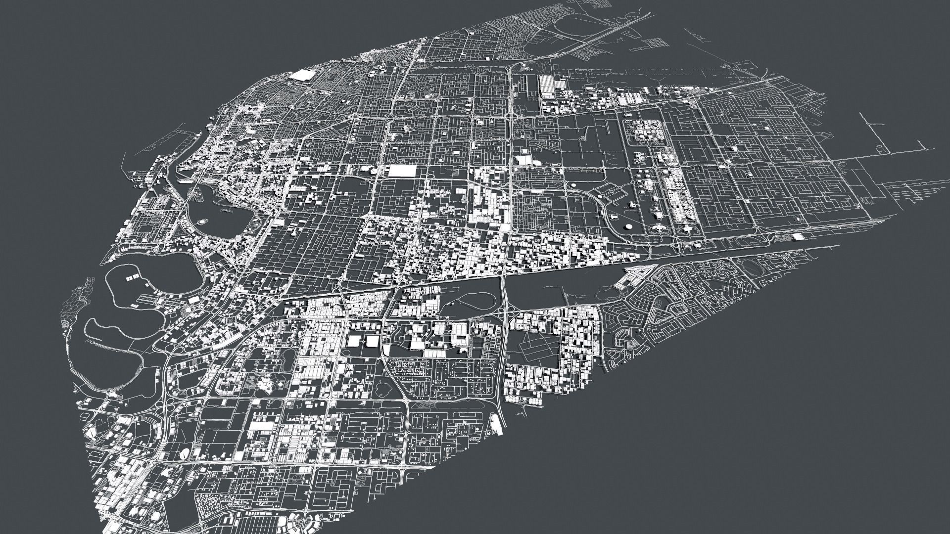 Cityscape Sharjah United Arab Emirates 3D model_7