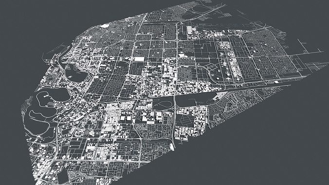 Cityscape Sharjah United Arab Emirates 3D model 7