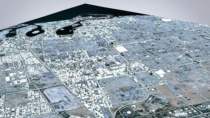 Cityscape Sharjah United Arab Emirates 3D model 5