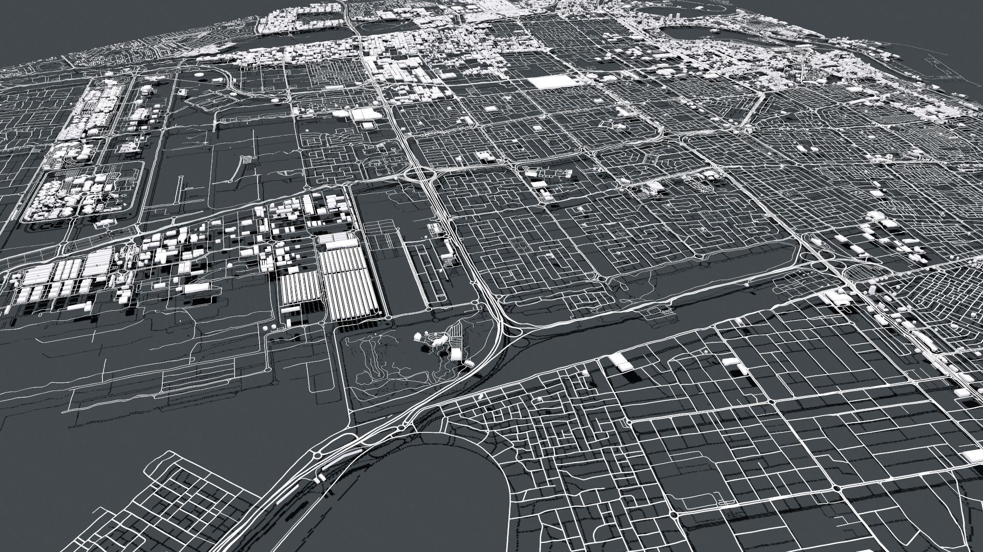 Cityscape Sharjah United Arab Emirates 3D model_2