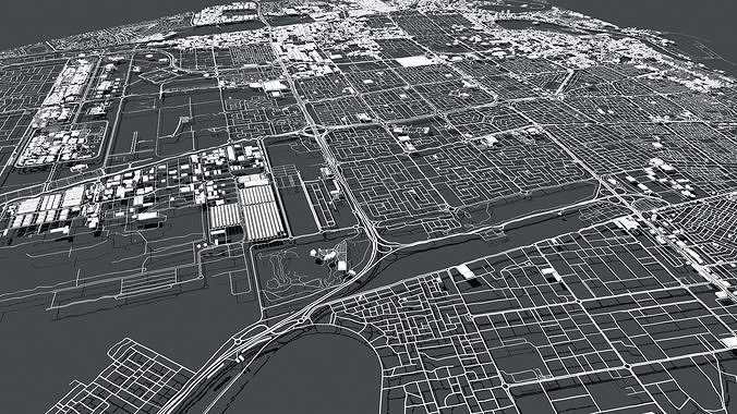 Cityscape Sharjah United Arab Emirates 3D model 2