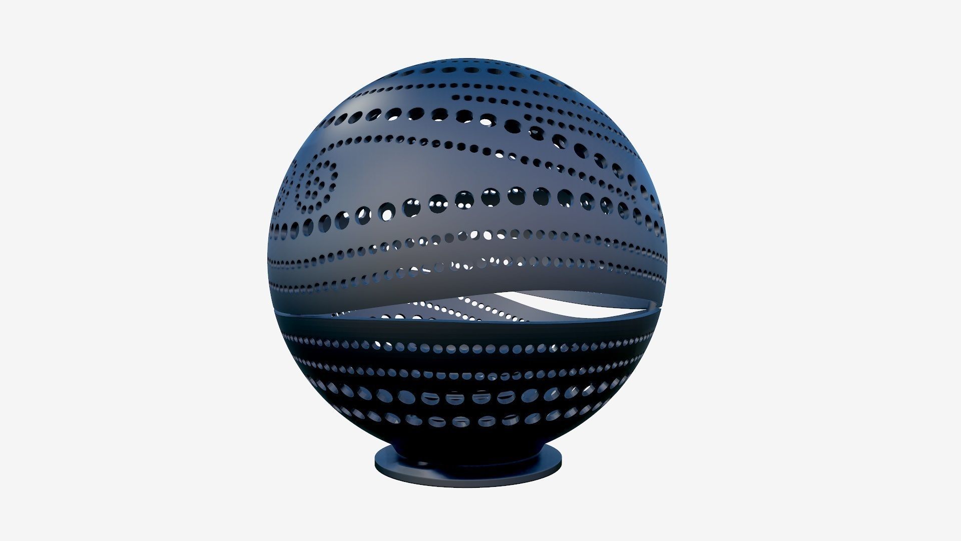 Spherical wall lamp 3D print model_4