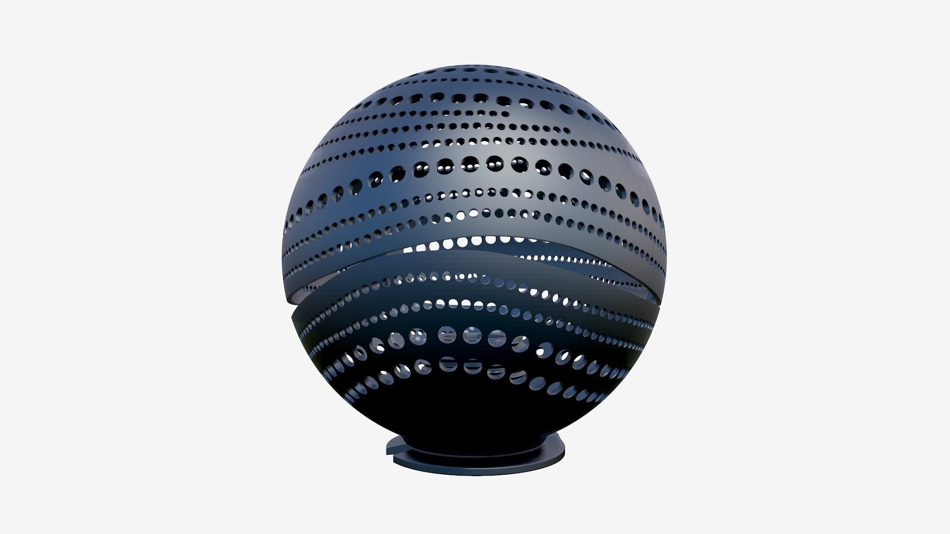 Spherical wall lamp 3D print model_5