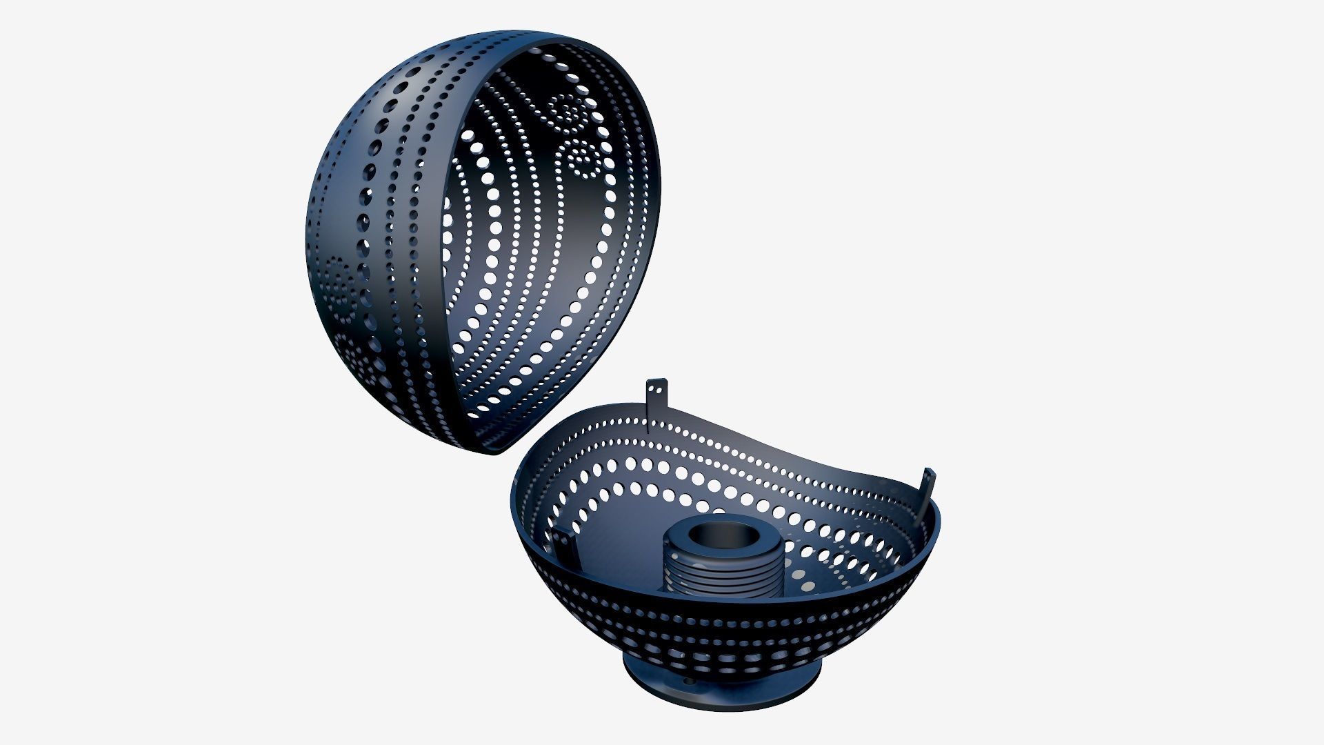 Spherical wall lamp 3D print model_10