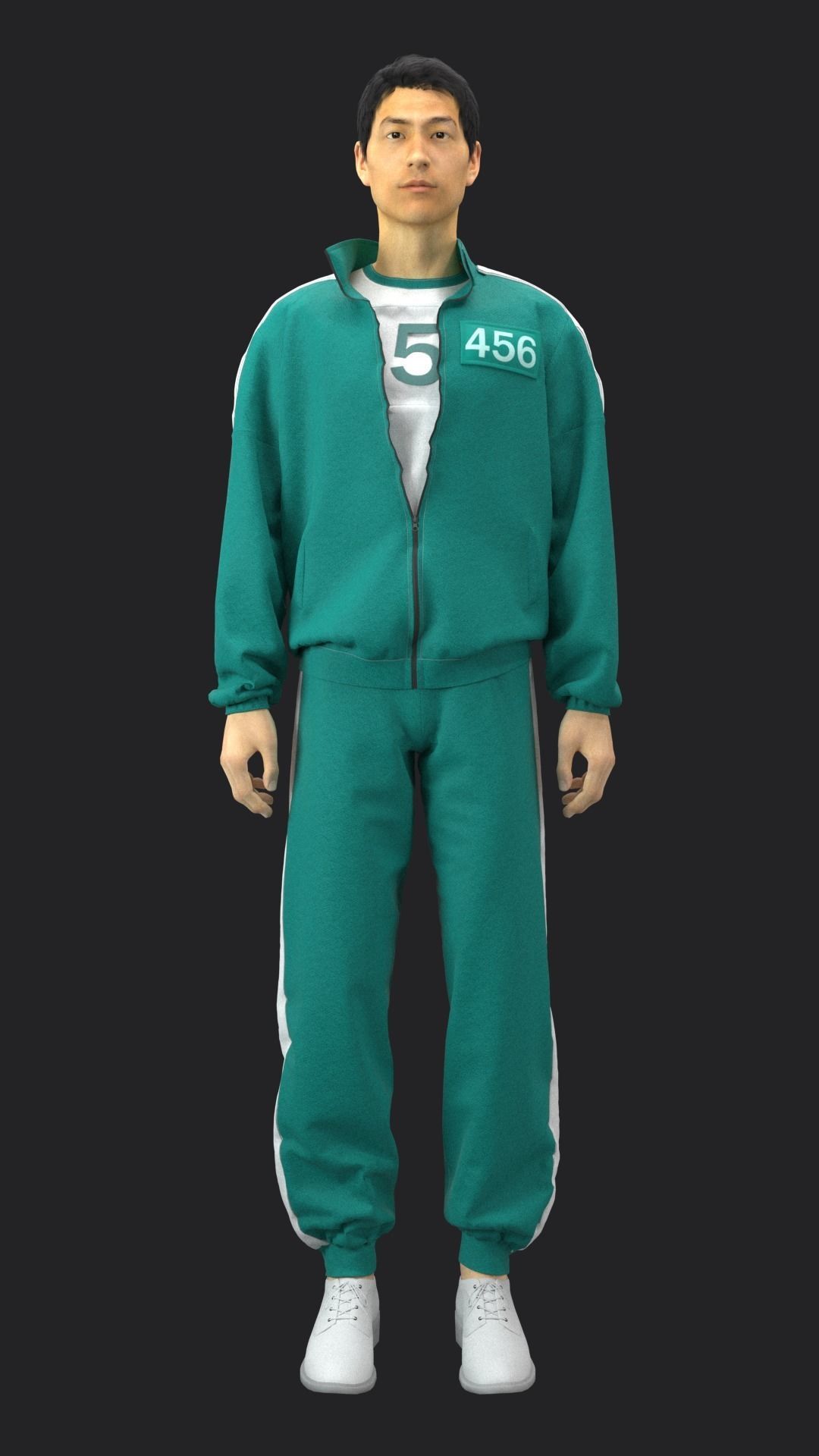 Squid game players cloth  3D model_7