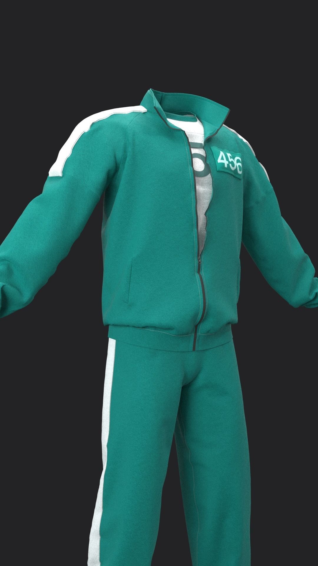 Squid game players cloth  3D model_6