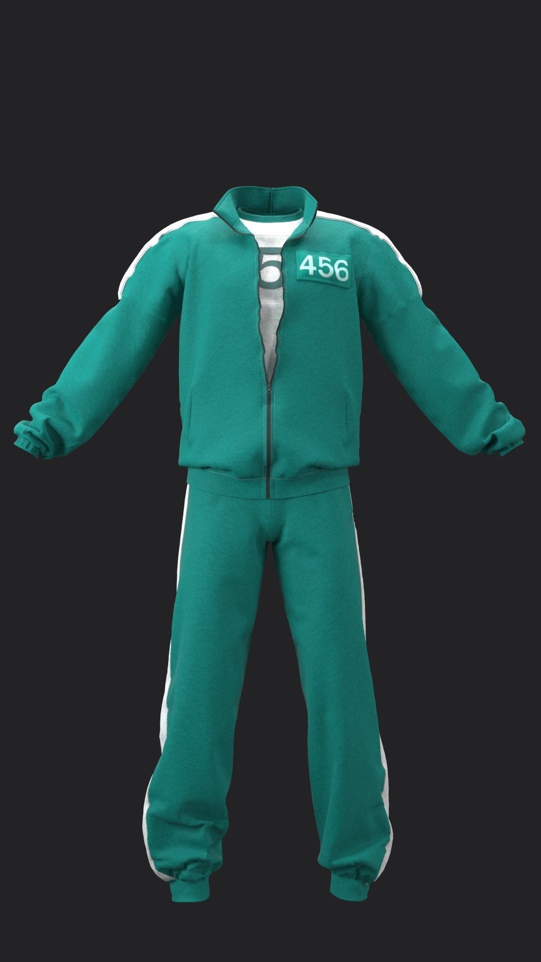 Squid game players cloth  3D model_5