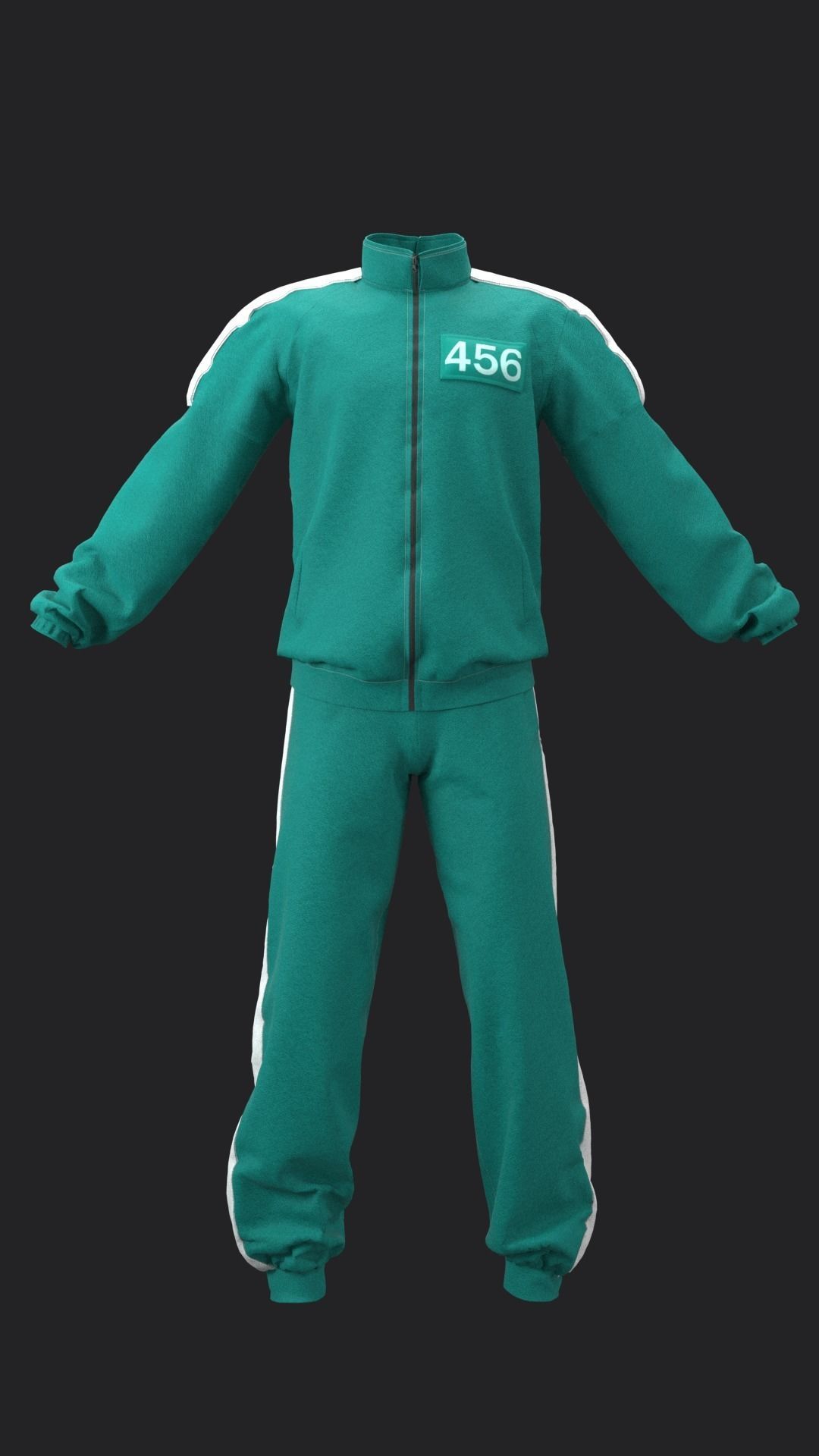 Squid game players cloth  3D model_2