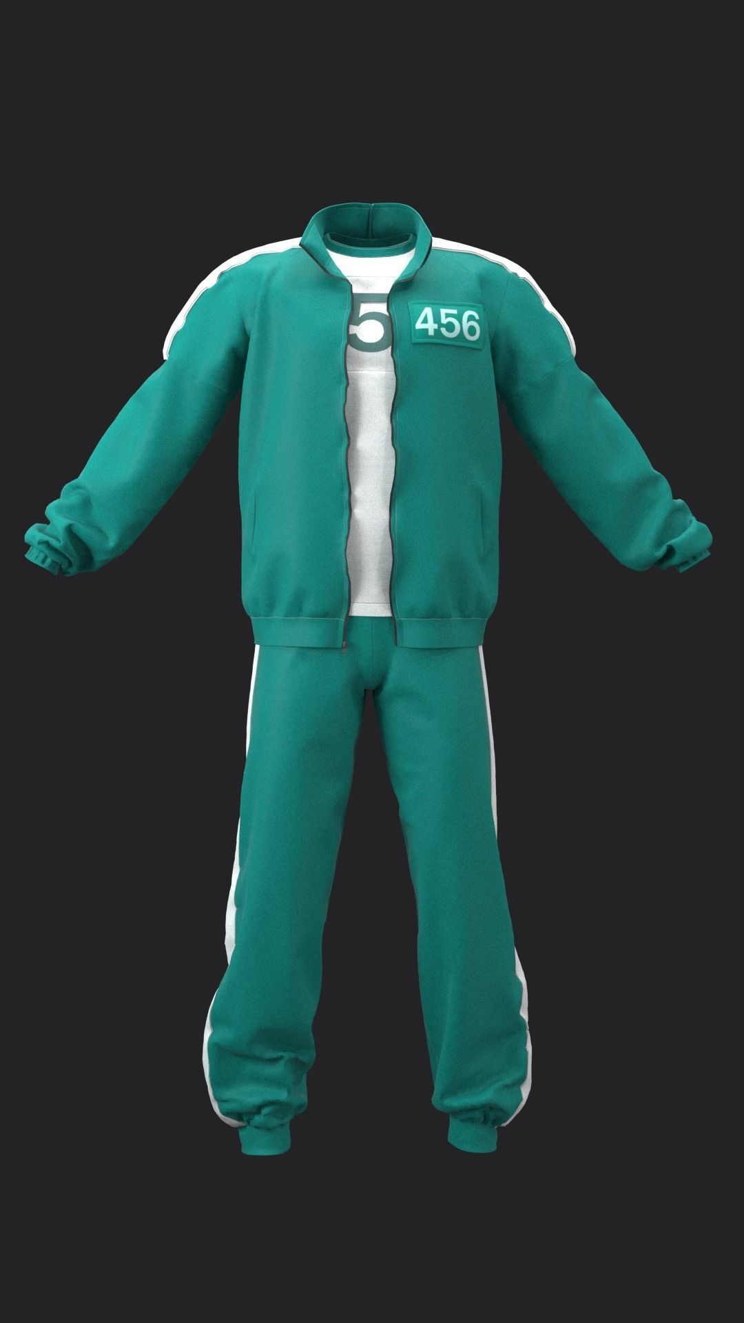 Squid game players cloth  3D model_4