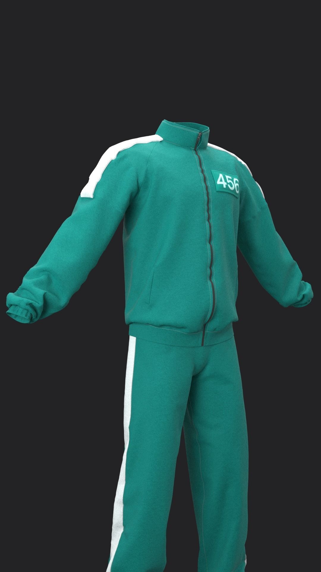 Squid game players cloth  3D model_3