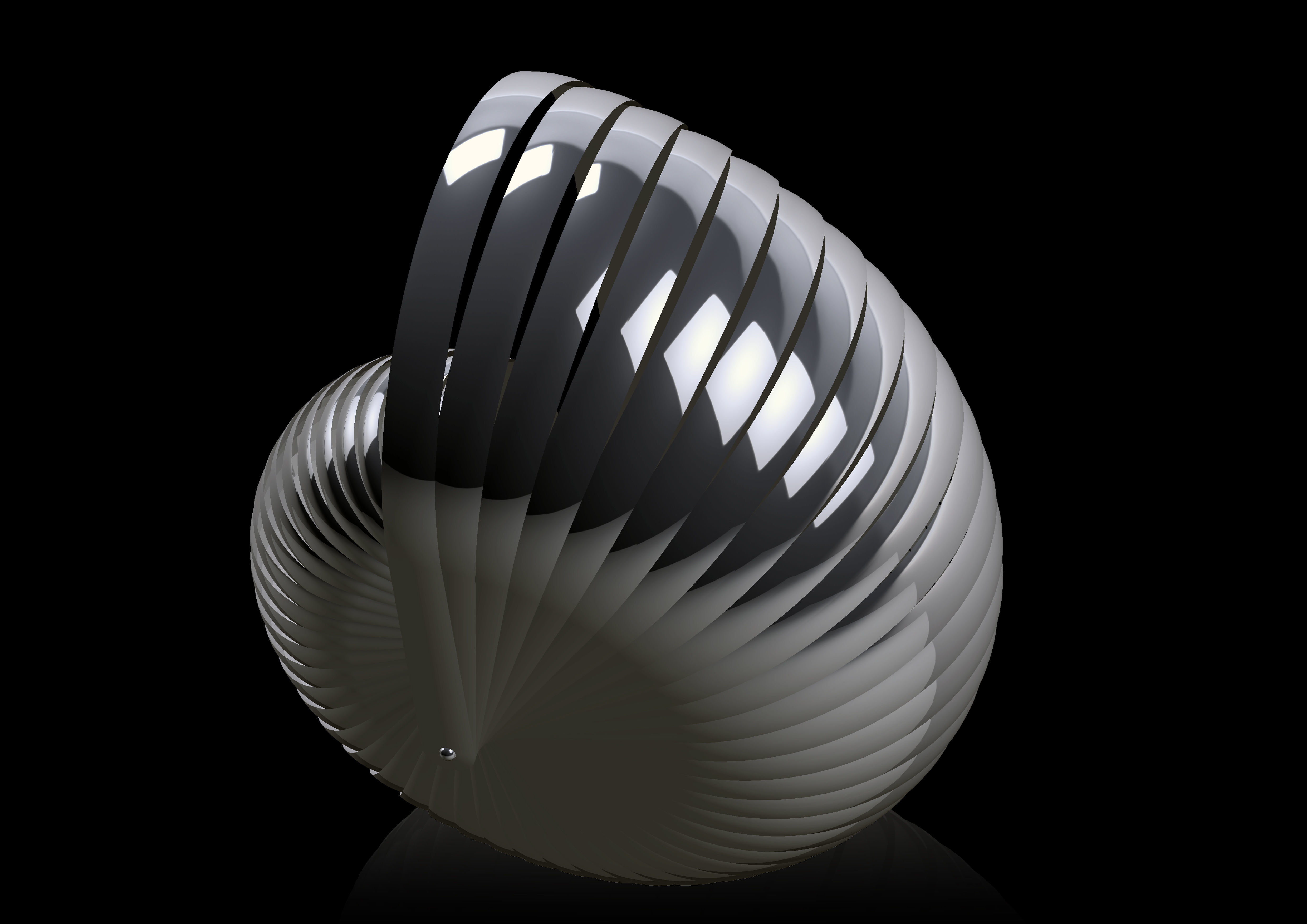 shellstream colorful spiral shell 3D print model_6