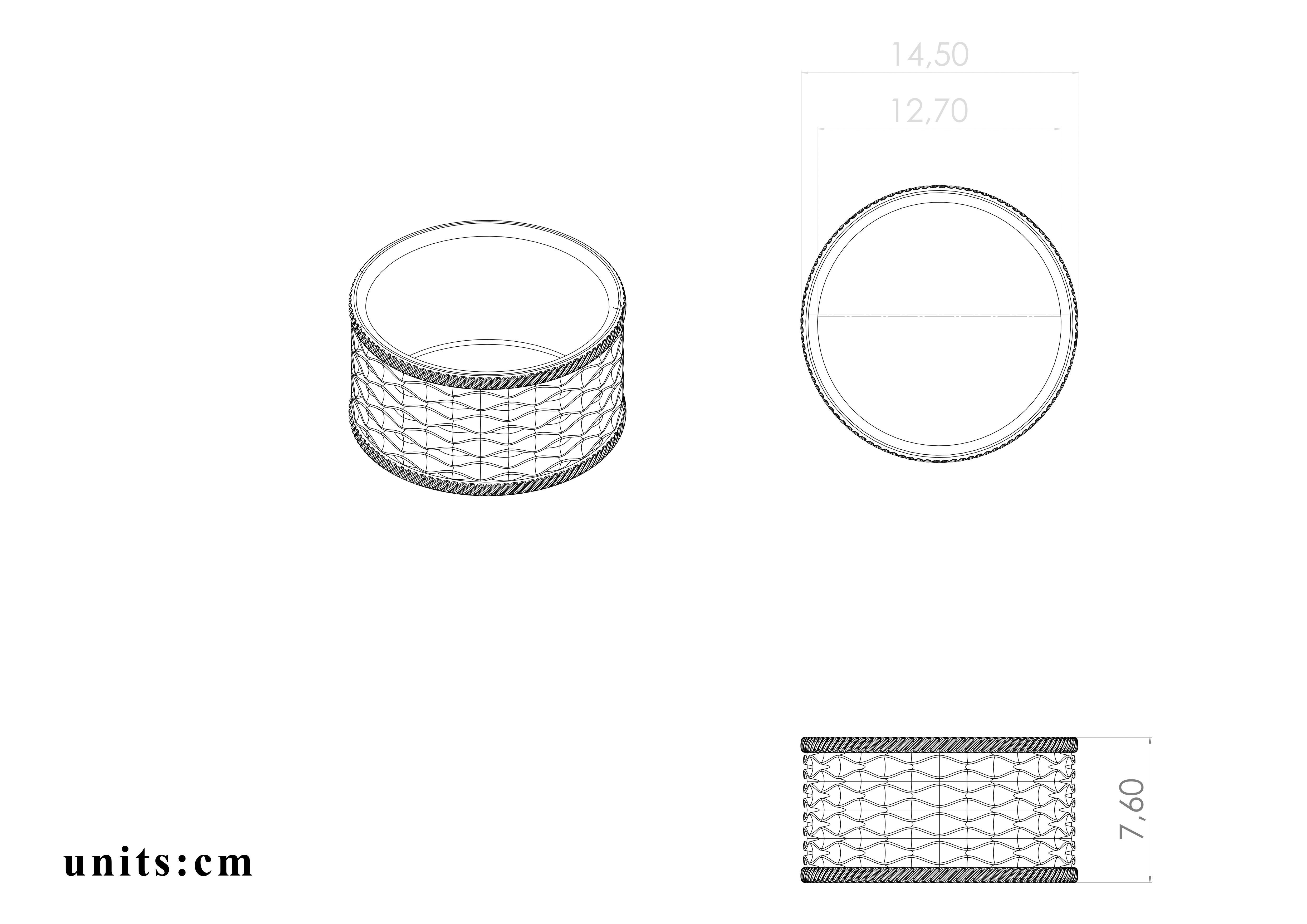 ringstone silver ring with diamonds 3D print model_5