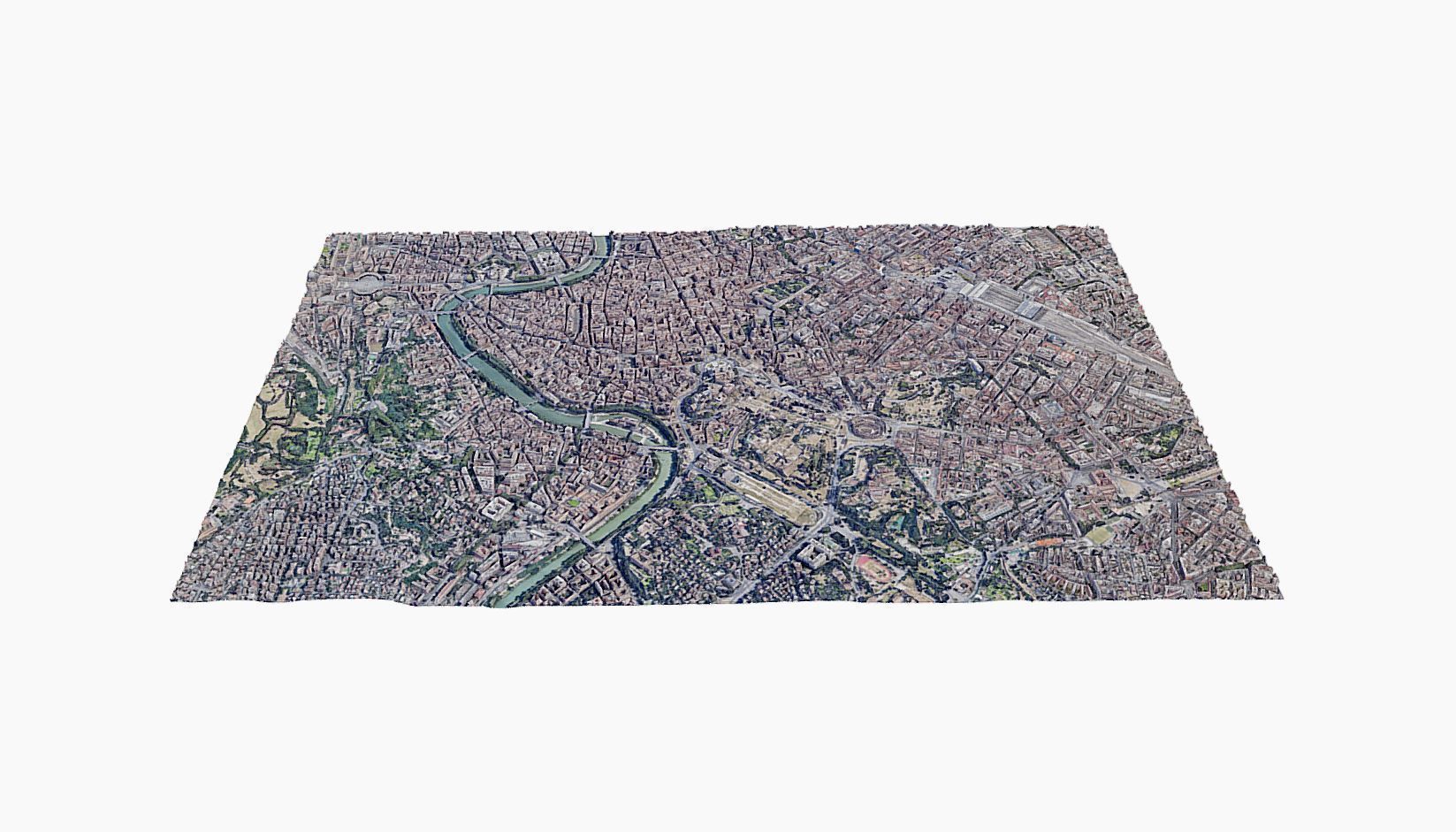 Rome city Low-poly 3D model_4