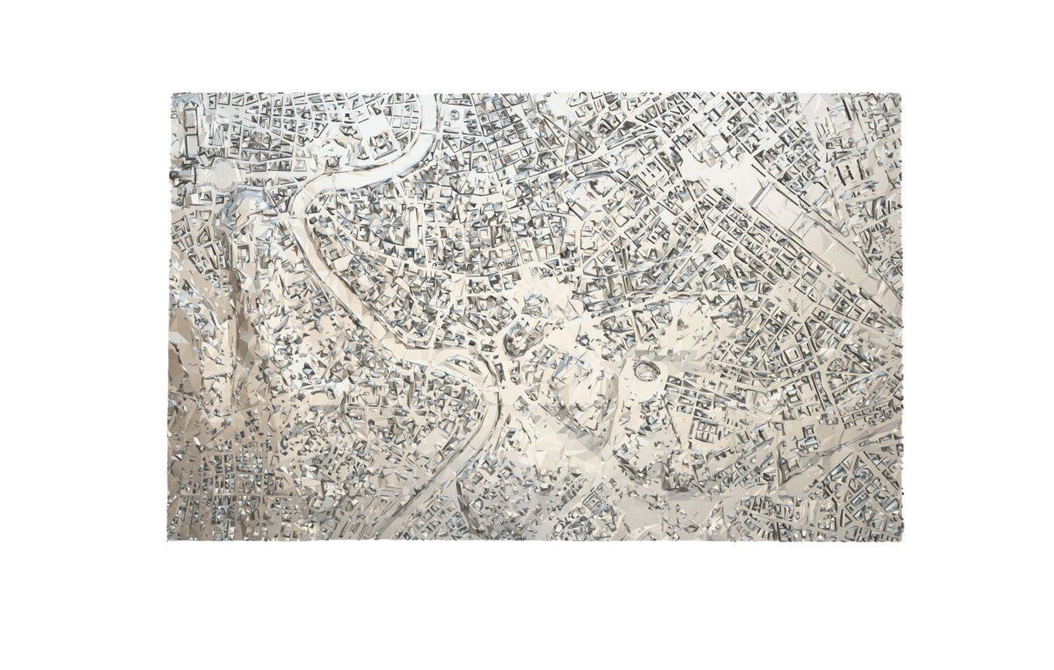 Rome city Low-poly 3D model_6