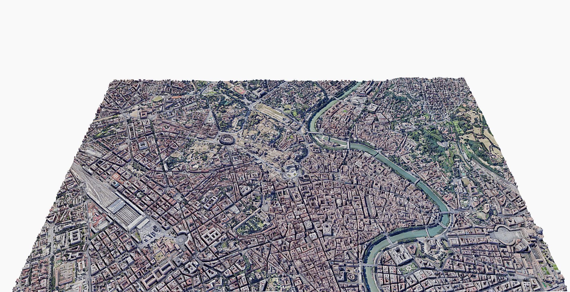 Rome city Low-poly 3D model_2