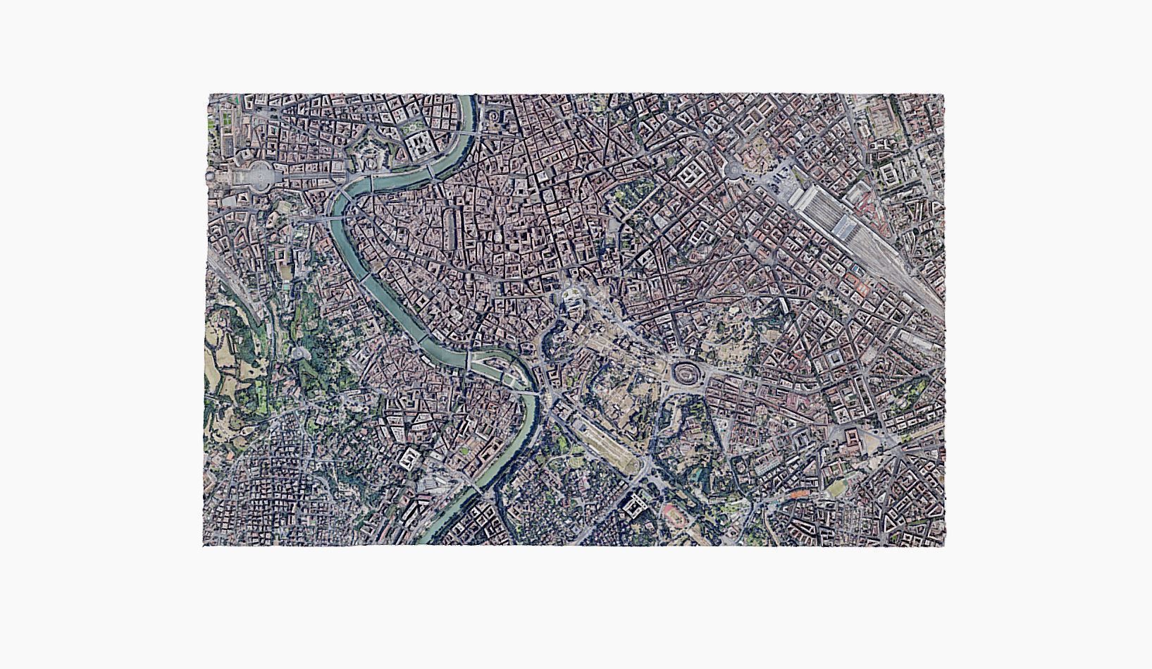 Rome city Low-poly 3D model_3