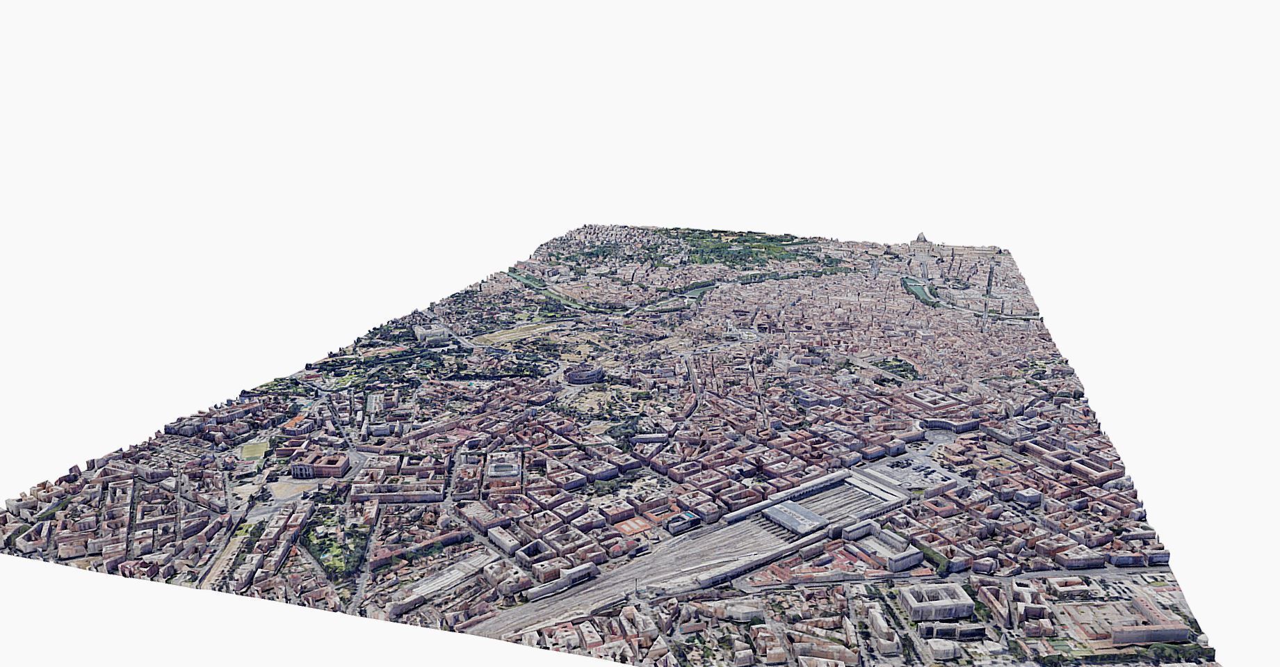 Rome city Low-poly 3D model_1