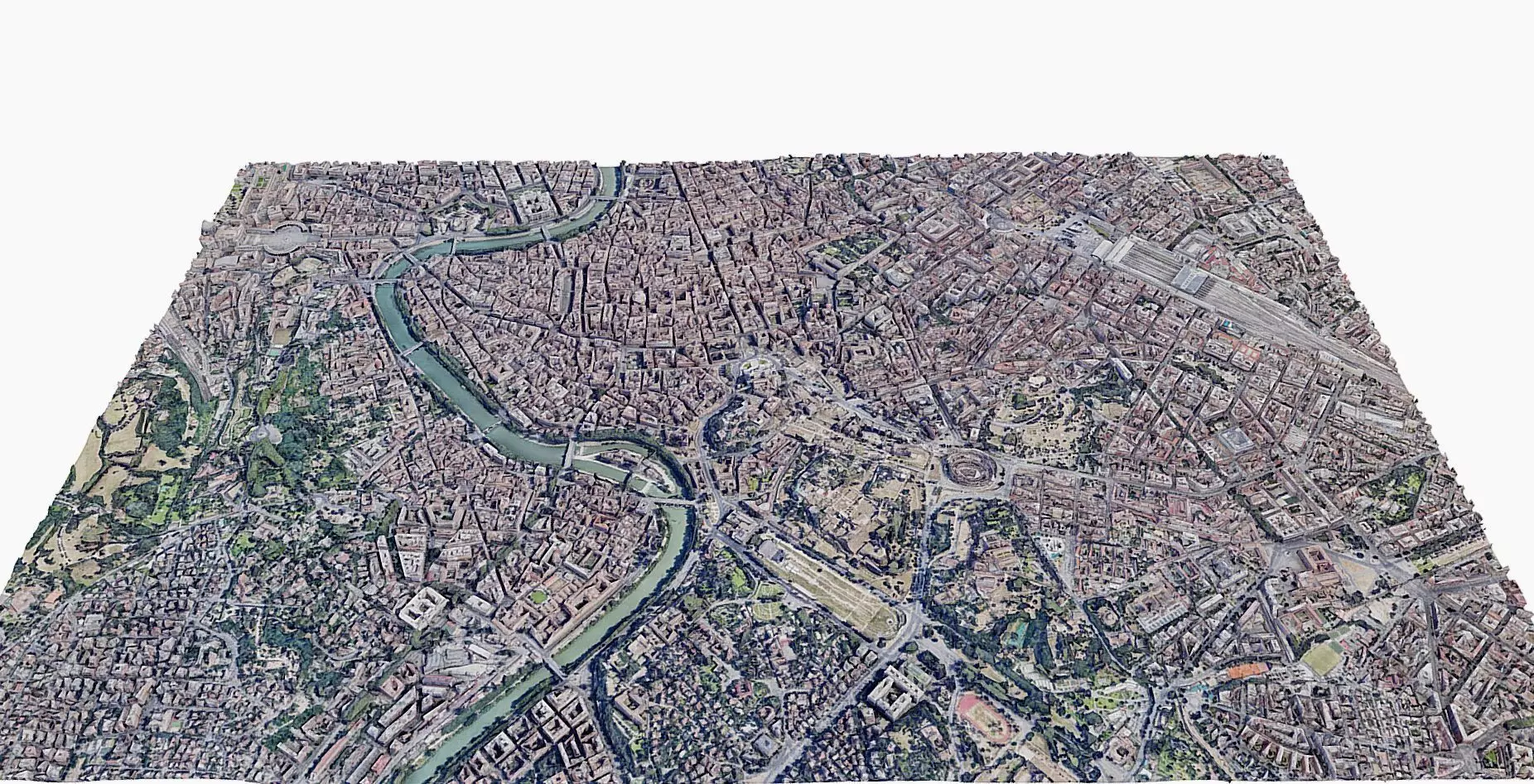 Rome city Low-poly 3D model_0