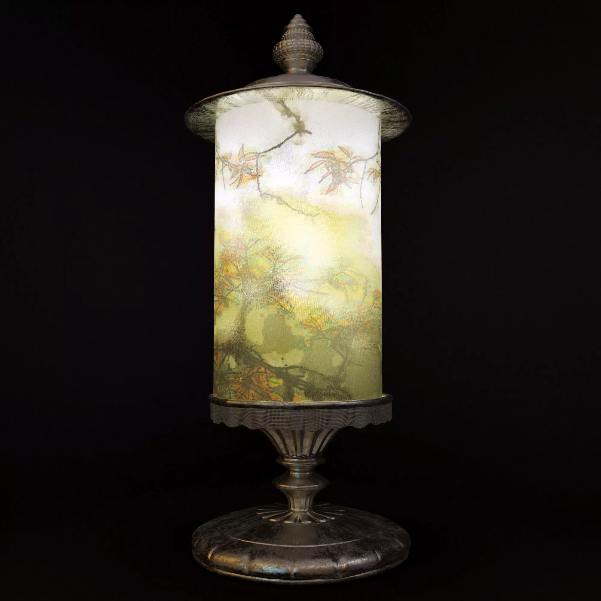 Vintage table lamps Free low-poly 3D model