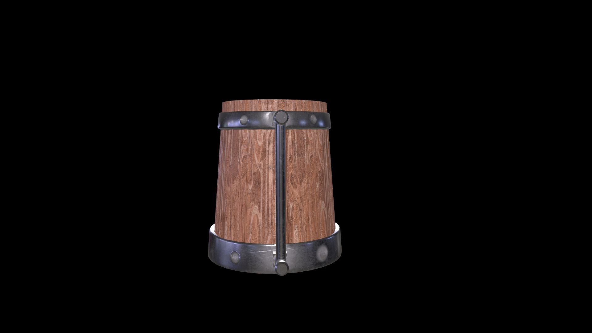 Beer Mug Low-poly 3D model_6