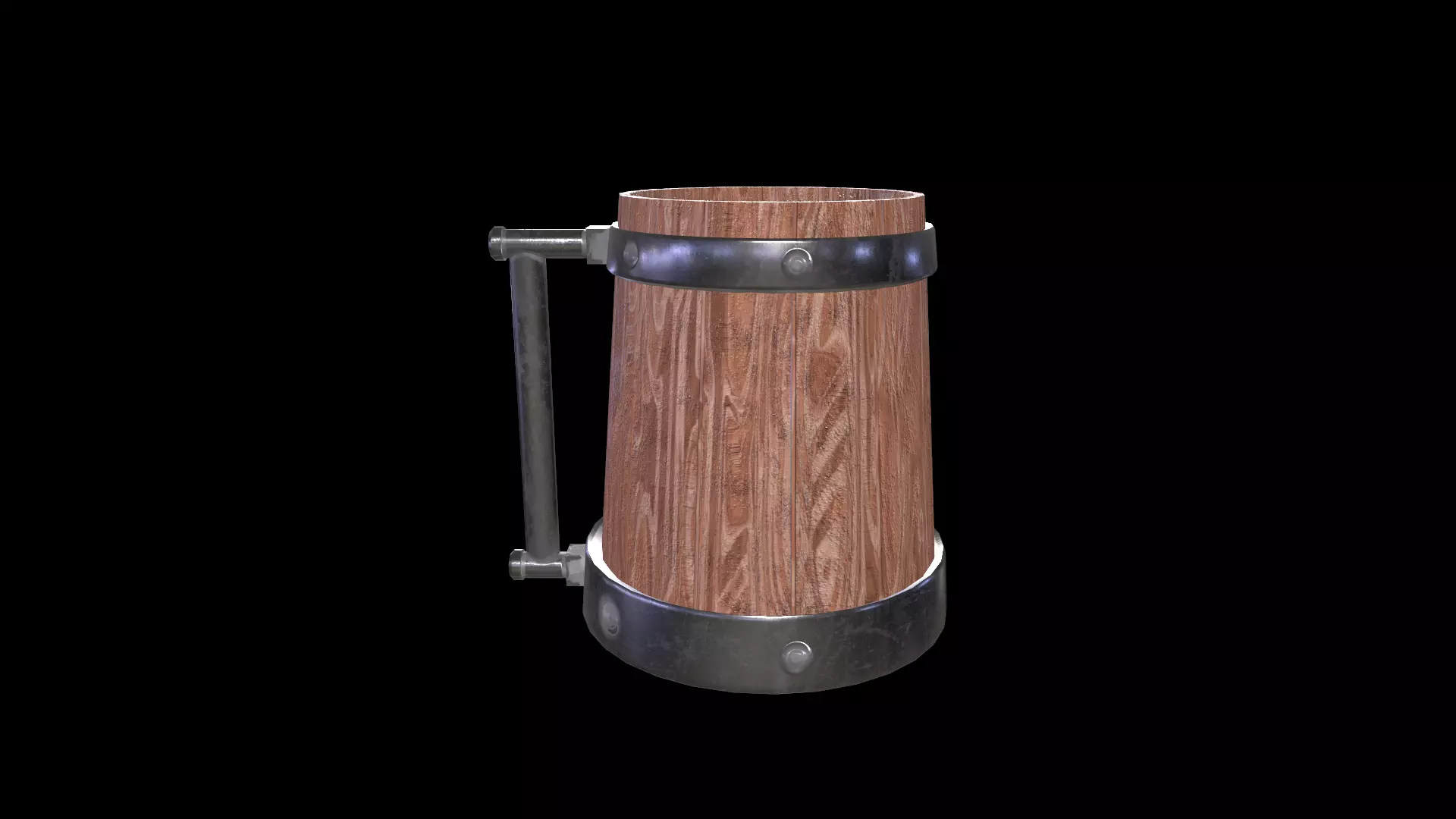 Beer Mug Low-poly 3D model_0