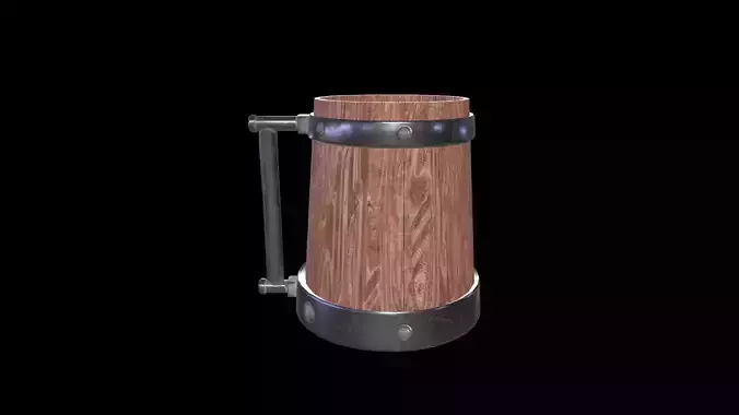 Beer Mug Low-poly 3D model