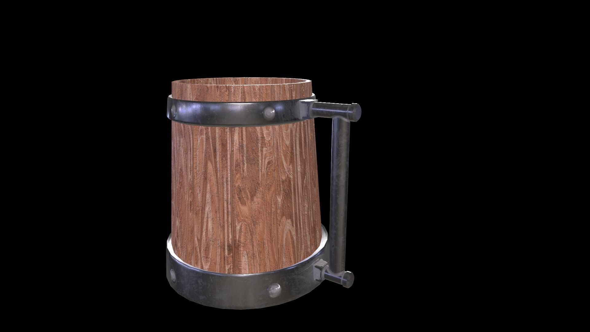 Beer Mug Low-poly 3D model_8