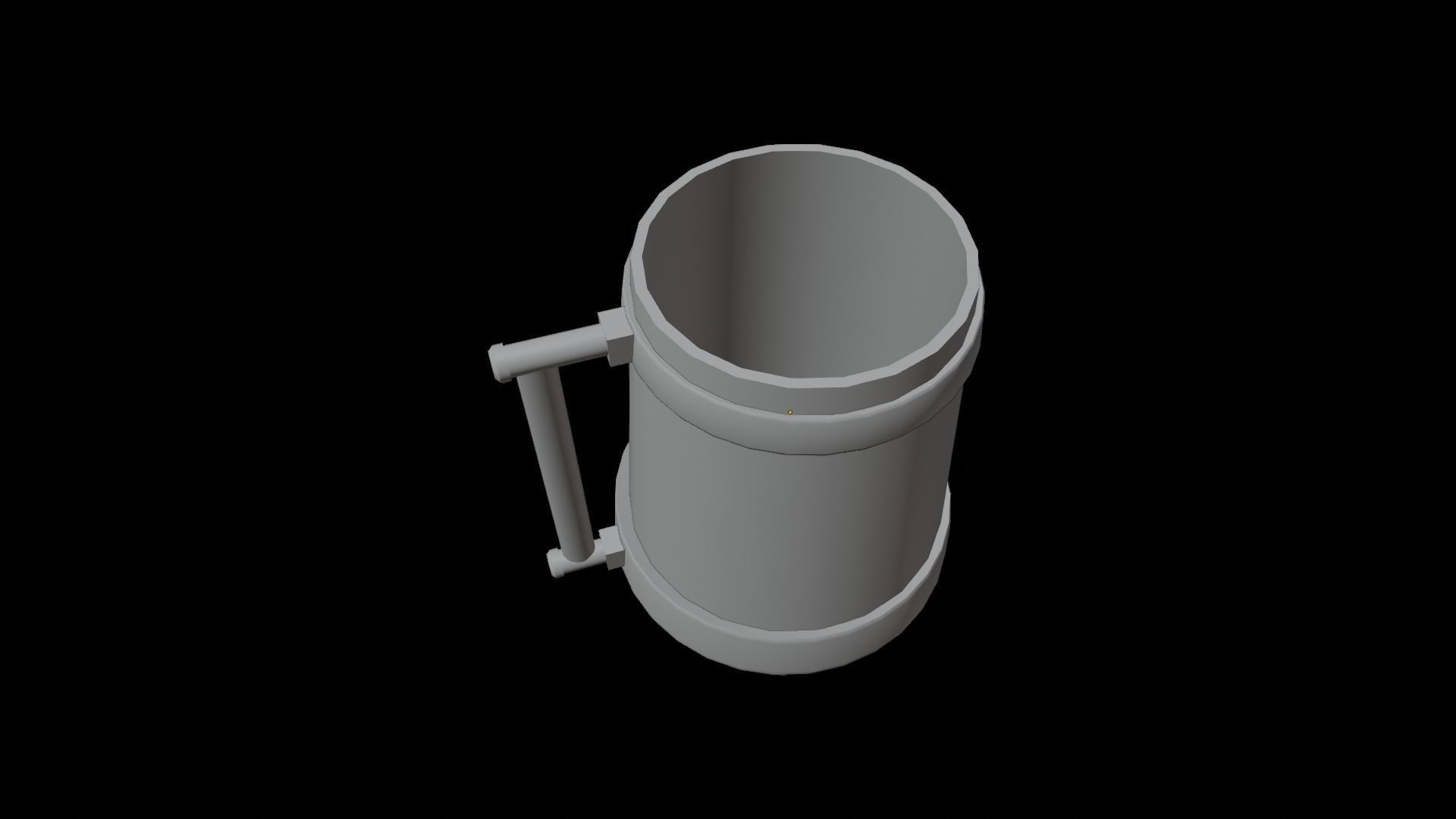 Beer Mug Low-poly 3D model_9