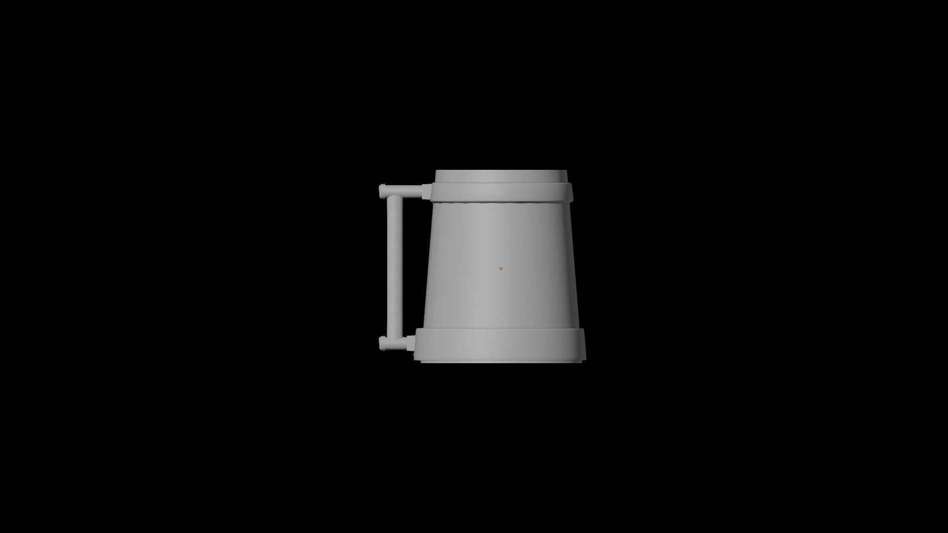 Beer Mug Low-poly 3D model_11