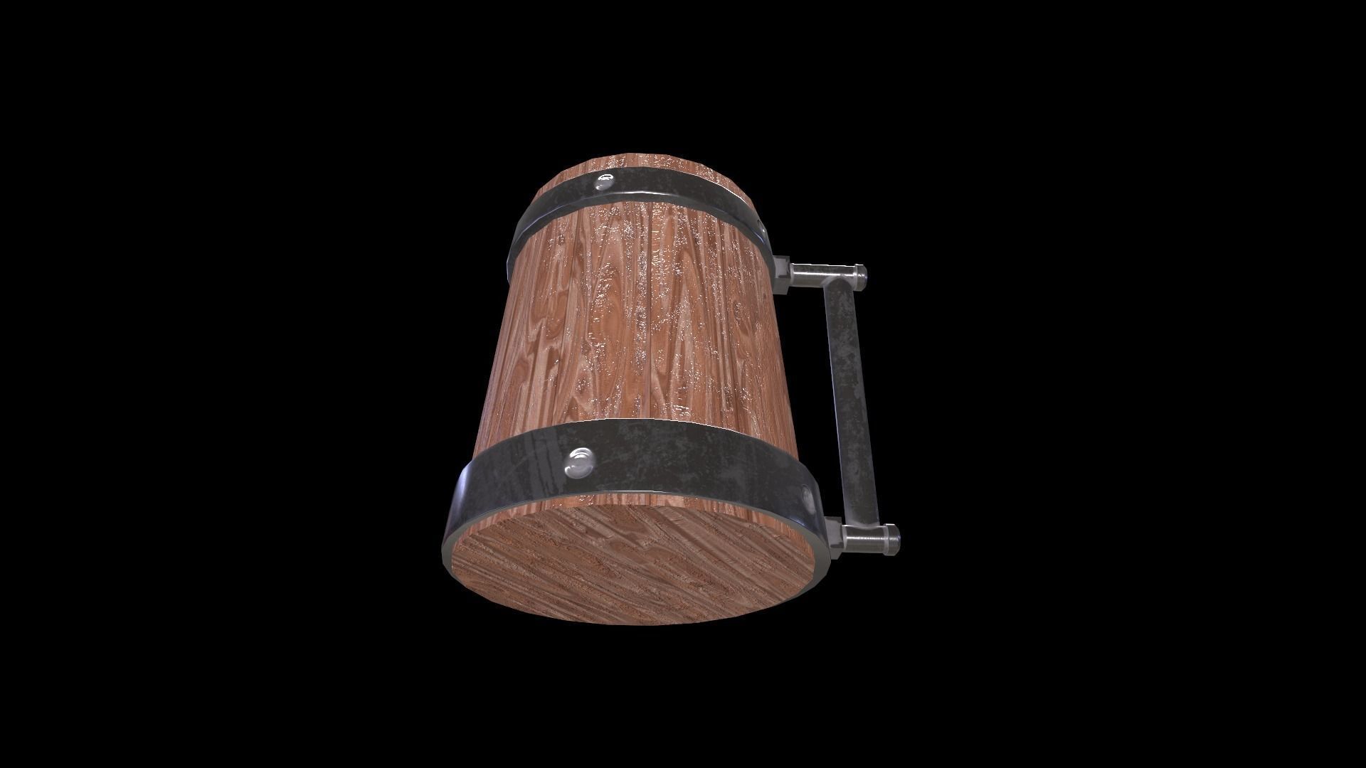 Beer Mug Low-poly 3D model_3