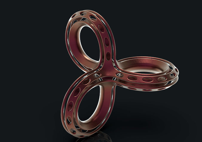 keylock infinity ring 3D print model