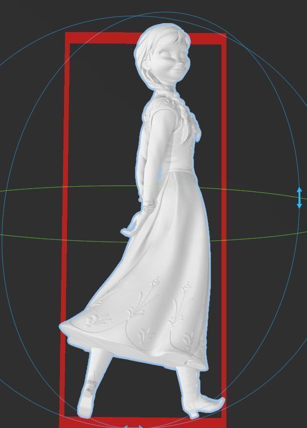 DISNEY FROZEN - ANNA - HI RES 3D PRINT FILE 3D print model_4