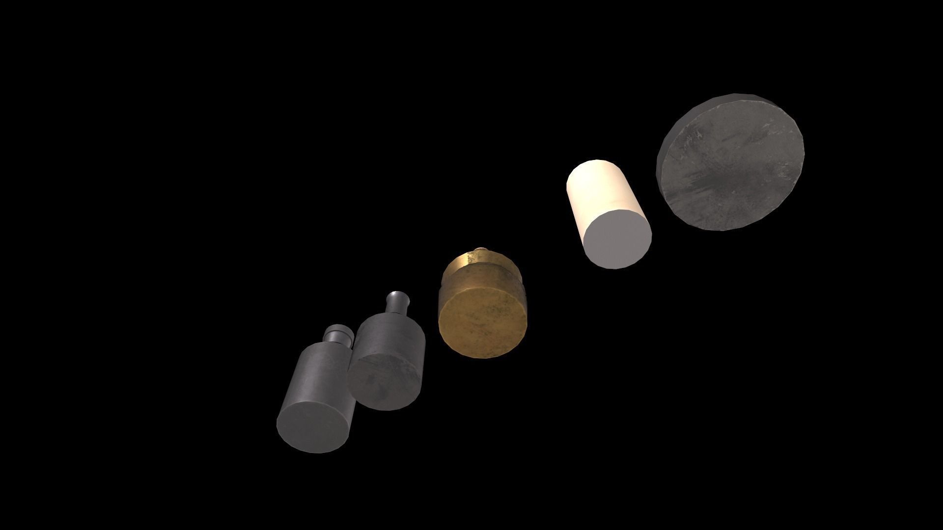 Beverage Bottle and Candle Low-poly 3D model_10