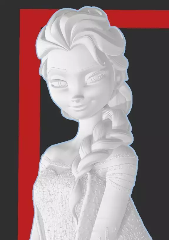 DISNEY FROZEN - ELSA - HI RES 3D PRINT MODEL 3D print model_0