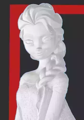 DISNEY FROZEN - ELSA - HI RES 3D PRINT MODEL 3D print model